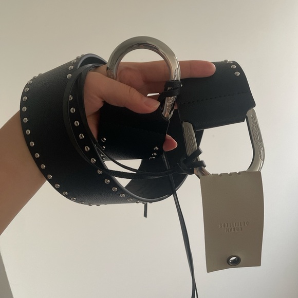 Urban Outfitters BLACK wide tie belt - Picture 2 of 5